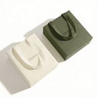 Sac d'emballage cadeau haut de gamme, personnalisation à guichet unique, sac de transport de luxe pour les achats, sac de vente au détail vert, vente en gros d'usine