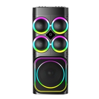 Enceinte de fête haute puissance CSN-612 de 12 pouces avec lumières LED RGB dynamiques, système de sonorisation karaoké sans fil, enceinte portable