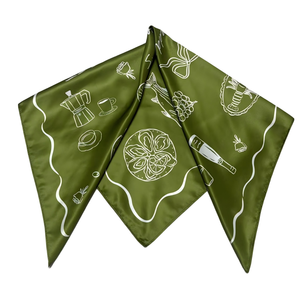 Lụa cảm giác đầu Khăn Vuông Satin Cổ Khăn lụa Bandana phong cách với tùy chỉnh in cho khăn cưới - Product Image 2
