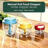 ZES Mini Handmatige Multifunctionele Professionele PP Processor Groente Ui Snelle Snijder Blender 5 Messen RVS