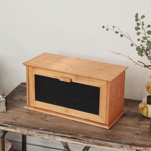 กล่องเก็บขนมปังไม้ไผ่ทรงสี่เหลี่ยมผืนผ้าสำหรับบ้านและห้องครัวหรูหราคลาสสิกแบบอเนกประสงค์ - Product Image 5