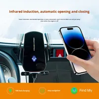 Chargeur de voiture sans fil avec support de téléphone et navigation, chargement et maintien automatiques par induction, noir, pour le nouveau modèle 2025