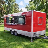 Chariot de nourriture en fibre de verre, norme HUM US AU EU, kiosque de vente ambulante, remorque entièrement équipée pour la vente de snacks, résistante à la rouille