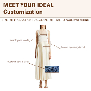 Châu Âu và Mỹ Phụ Nữ Mới Thời Trang Treo Sương Trở Lại Tính Khí Sexy Dài Váy Cao cấp Giảm Béo Chắp Vá Ăn Mặc - Product Image 3