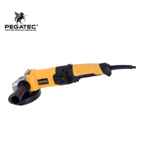 Meuleuse d'angle industrielle filaire PEGATEC PS11004V 1200W 220V 125mm avec moteur à balais en alliage d'aluminium et vitesse réglable pour meulage général