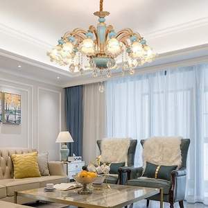 Zhongshan European Style Luxury Atmospheric Design European Art Classic <b>Crystal</b> Ceramic <b>Chandelier</b> - Product Image 3