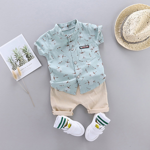 Conjunto de Ropa para Niños OEM ODM, Traje de Verano para Bebé Niño, Camisa + Pantalones, Conjuntos de Ropa para Niños - Product Image 1