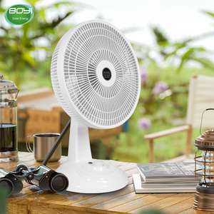 Ventilador de mesa solar de 15W Ventilador blanco de 3 velocidades con carga de CA CC para dormitorio Baño Hotel al aire libre Ventilador solar portátil de 15W - Product Image 6