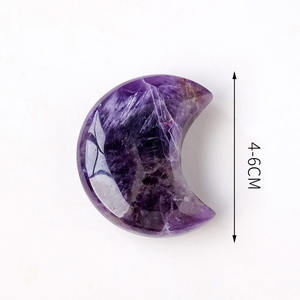 Commercio all'ingrosso naturale artigianato Folk inciso <span class=keywords><strong>cristalli</strong></span> <span class=keywords><strong>pietre</strong></span> <span class=keywords><strong>curative</strong></span> intagliate a mano sogno ametista luna con Logo personalizzato - Product Image 6