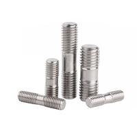 China Factory 304 316 Stainless Steel Double-headed Bolts Aluminum Threaded Rod Double End Stud Bolt and Nuts
