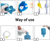 Kit de lavement 2L avec poche à lavement et long tuyau en silicone, embouts réutilisables, débit d'eau contrôlé pour la détoxification et le nettoyage du côlon