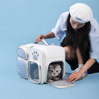 Sac à dos de transport pour chat, portable, respirant, grande capacité, design capsule spatiale, sac de voyage extérieur pour chats et chiens