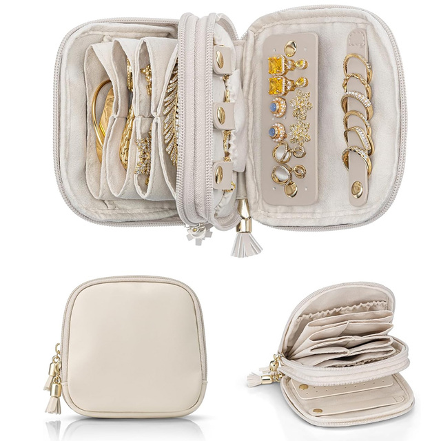 Fashion Jewelry Storage Bag Waterproof Travel Jewelry Case Portable Organizer for Women Girls