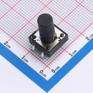 TSA12111-160B512BA Tactile Switch Through hole-4P,11.7x11.5mm Switch Single Pole Single Throw Round Button 2.8N 11.7mm - Product Image 1