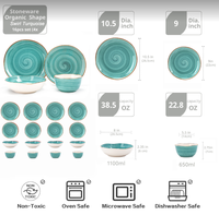 Service de table en céramique et porcelaine 16 pièces, style occidental, pour la restauration à domicile, passe au lave-vaisselle et au micro-ondes, assiettes à glaçure colorée – Offre Spéciale