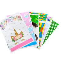 Sacs cadeaux pour fêtes d'anniversaire d'enfants à thème dessin animé - Styles personnalisables, motifs licorne et pois, portables, vente en gros