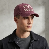 Gorra de Béisbol Vintage Lavada con Bordado 3D, Texto DGAF, Unisex, de Algodón, con Visera Curva, Personalizable, OEM