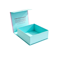 Boîtes cadeaux alimentaires pliables de haute qualité, bleu clair bicolore, emballages en carton pliables en vrac