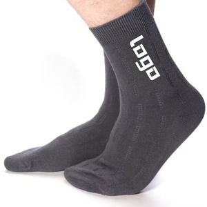 Wholesale Plain Plaid Mens Formal <b>Socks</b> Breathable Bamboo Woven Casual for Autumn Season Dropshipping <b>High</b> Quality - Product Image 1