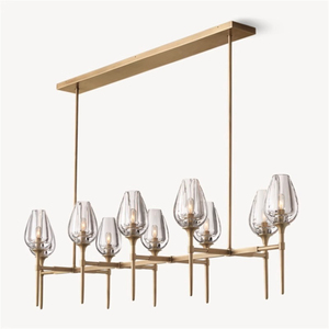 Lámpara <span class=keywords><strong>de</strong></span> Araña Moderna Americana <span class=keywords><strong>de</strong></span> Lujo, Cristal, Diseño <span class=keywords><strong>de</strong></span> Tulipán, con Bolas <span class=keywords><strong>de</strong></span> Cristal Colgantes, para Isla <span class=keywords><strong>de</strong></span> Cocina o Barra - Product Image 2