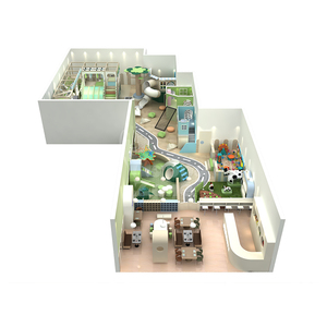 Équipement de terrain de jeu intérieur sur le thème de <span class=keywords><strong>la</strong></span> forêt naturelle personnalisé avec fosse à balles et toboggan pour enfants, aire de jeux intérieure, espace de jeu de rôle - Product Image 3