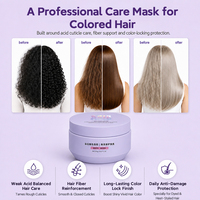 Masque capillaire 3D stéréo à technologie de fixation des couleurs, double couleur, isolation thermique, acide faible, anti-oxydation, réparateur pour cheveux teints