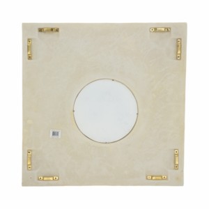 Specchio da parete scultoreo quadrato in resina di quarzo, specchio moderno per camera da letto, dormitorio, bagno, in poliresina testurizzata - Product Image 5