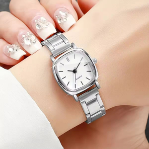 New fashionable and trendy small dial women's <b>watch</b> with a delicate eyebrow shape and a steel strap - Product Image 4