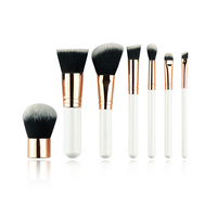 Vente en gros de pinceaux de maquillage de luxe avec logo personnalisé outils de beauté professionnels 6pcs mini pinceaux de maquillage de voyage avec sac en PU
