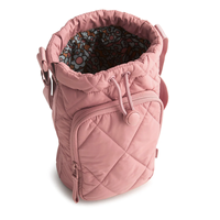 Sac bandoulière pour bouteille d'eau matelassée en diamant