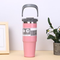 Gobelet isotherme en acier inoxydable de 30 oz avec logo personnalisé, double couvercle, anti-fuite, tasse de voyage, isolation thermique de 6 à 12 heures