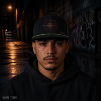 Casquette Trucker 5 Panneaux Vintage Personnalisée avec Broderie, Visière en Mousse et Filet, Style Urbain Chicano Côte Ouest, Vente en Gros