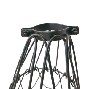 빈티지 산업용 램프 커버 및 음영 조정 가능한 에디슨 전구 보호 블랙 메탈 다른 스타일 개구부 - Product Image 2