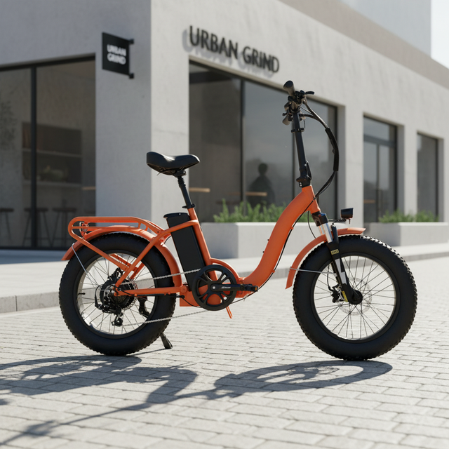 48v 500w 750w Fat Tire commuter Adult Folding Electric Bike with Pedals