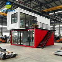 Grande surface entièrement aménagée, maison préfabriquée en conteneur, café, kiosque mobile modulaire avec décoration intérieure complète