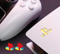Peaux de décalcomanie en vinyle personnalisées pour ps5 Slim Logo Underlay Sticker pour ps5 Slim Console Disc Version & Digital Version