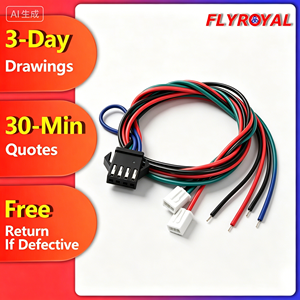 Kabel Harness Cabang Aluminium Alloy 4 Core XH SMP 2.5mm, Perakitan Kabel Split 4 Pin ke 2 Pin untuk Otomasi Industri - Product Image 1