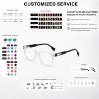 En stock – Lunettes optiques de luxe haut de gamme en acétate, montures de lunettes de vue à monture complète fabriquées à la main, confortables pour un usage quotidien