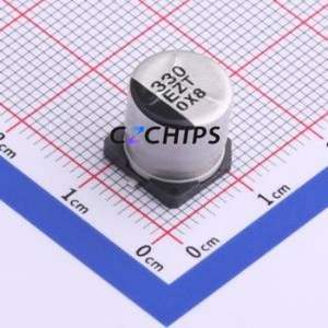 ตัวเก็บประจุแบบไฮบริดของแข็ง-ของเหลวอะลูมิเนียมอิเล็กโทรไลต์ EEHZT1E331P แบบ SMD, ขนาด D10xL10.2 มม. 330uF 20% 25V 525mA-120Hz - Product Image 1