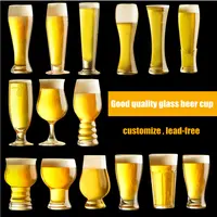 Verre à bière personnalisé créatif de verre sans plomb IPA de haute qualité pour la fête de Restaurant à la maison de barre