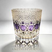 Vaso de Whisky de Cristal Tallado a Mano, Estilo Edo Kiriko, Geométrico, Facetado, para Scotch, Ideal para Regalo