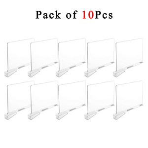 Diviseur d'étagère en acrylique transparent 11x7,9 pouces réutilisable pour étagère de placard - Product Image 5