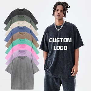 Camiseta Personalizada para Hombre, Estilo Acid Wash, Streetwear, Hip Hop, 100% Algodón, con Logotipo Personalizado, Talla Grande, Vintage - Product Image 1