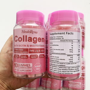 Vegan Helal Kolajen ve C Vitamini Jelibonları Biotinli Jelibon Cilt Beyazlatıcı Saç Tırnak Takviyesi C Vitamini Kolajen Jelibonları - Product Image 3