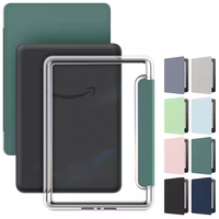 Housse en cuir PU et couverture arrière transparente Kindle 2024 6 ''2022 Oasis 2/3 avec veille automatique, Kindle Paperwhite 2 3 4 5 Case