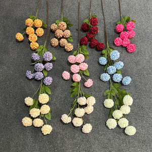 Cabezas de Crisantemo Artificiales, Flores de Seda Impermeables, Decoraciones para Bodas y Hogar, 7 Piezas - Product Image 2