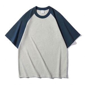 เสื้อยืดคอกลมโอเวอร์ไซส์ผ้าฝ้าย 100% หนา 300 กรัม ป้องกันการยับ พร้อมลายพิมพ์สกรีนสีสันสดใส แขนเสื้อแบบต่อผ้า ลดราคาพิเศษ - Product Image 3