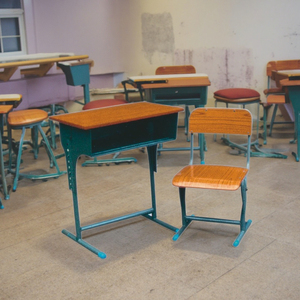 SONGYE - Juego de Escritorio y Silla Ajustable para Estudiantes, Diseño Moderno, con Estructura Metálica y Material de Madera, para Aula Escolar, Modelo ST-101A - Product Image 4