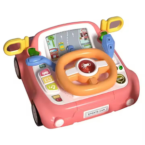 Volant de voiture multifonctionnel pour enfants avec lumières et musique, jouet éducatif de simulation de conduite pour bébés - Product Image 1