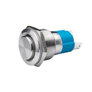 Bouton-poussoir momentané éclairé par anneau 19 mm IP65 étanche en acier inoxydable 3A 220V 1NO1NC 2 broches pour automobile et marine avec LED - Product Image 1